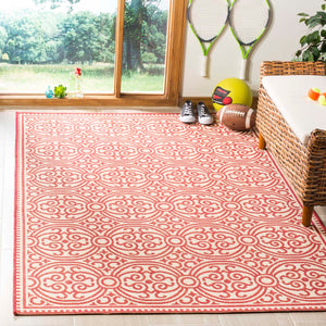 Safavieh Linden 100 Rug Collection LND134Q - Red / Creme