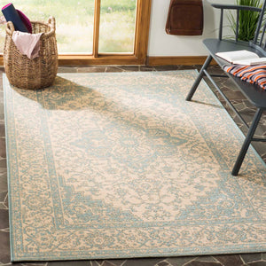 Safavieh Linden 100 Rug Collection LND137L - Cream / Aqua