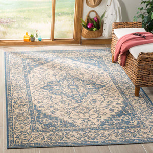 Safavieh Linden 100 Rug Collection LND137N - Cream / Blue