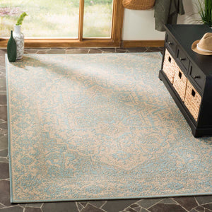 Safavieh Linden 100 Rug Collection LND139L - Cream / Aqua