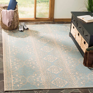 Safavieh Linden 100 Rug Collection LND174L - Cream / Aqua