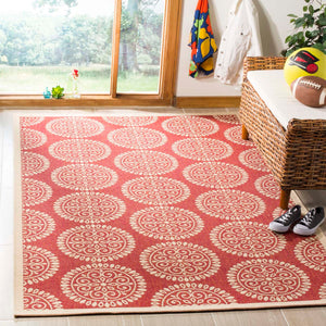 Safavieh Linden 100 Rug Collection LND176Q - Red / Creme
