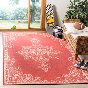 Safavieh Linden 100 Rug Collection LND180Q - Red / Creme