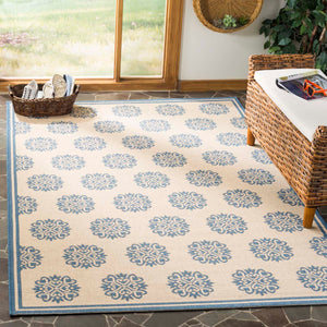 Safavieh Linden 100 Rug Collection LND181M - Blue / Creme