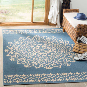 Safavieh Linden 100 Rug Collection LND183N - Cream / Blue