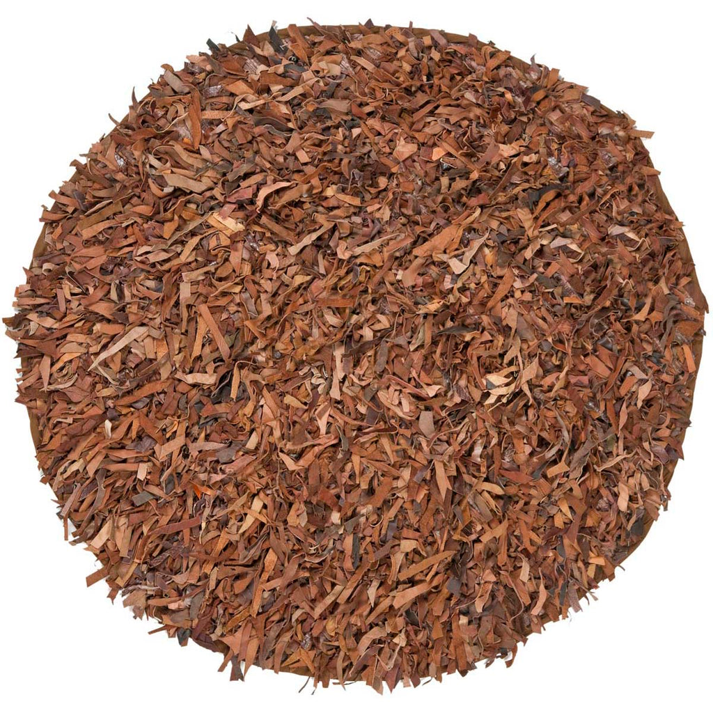 Safavieh Leather Shag Rug Collection LSG511B - Saddle