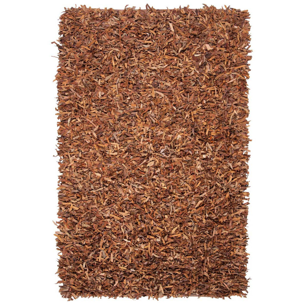 Safavieh Leather Shag Rug Collection LSG511B - Saddle