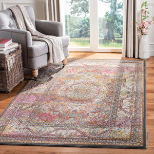 Safavieh Luxor Rug Collection LUX322A - Ivory / Fuchsia