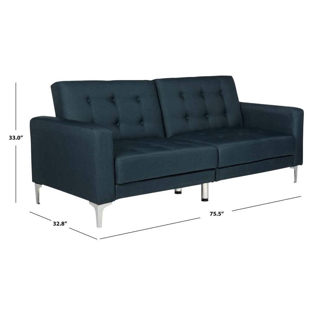 Safavieh Soho Tufted Foldable Sofa Bed - Navy