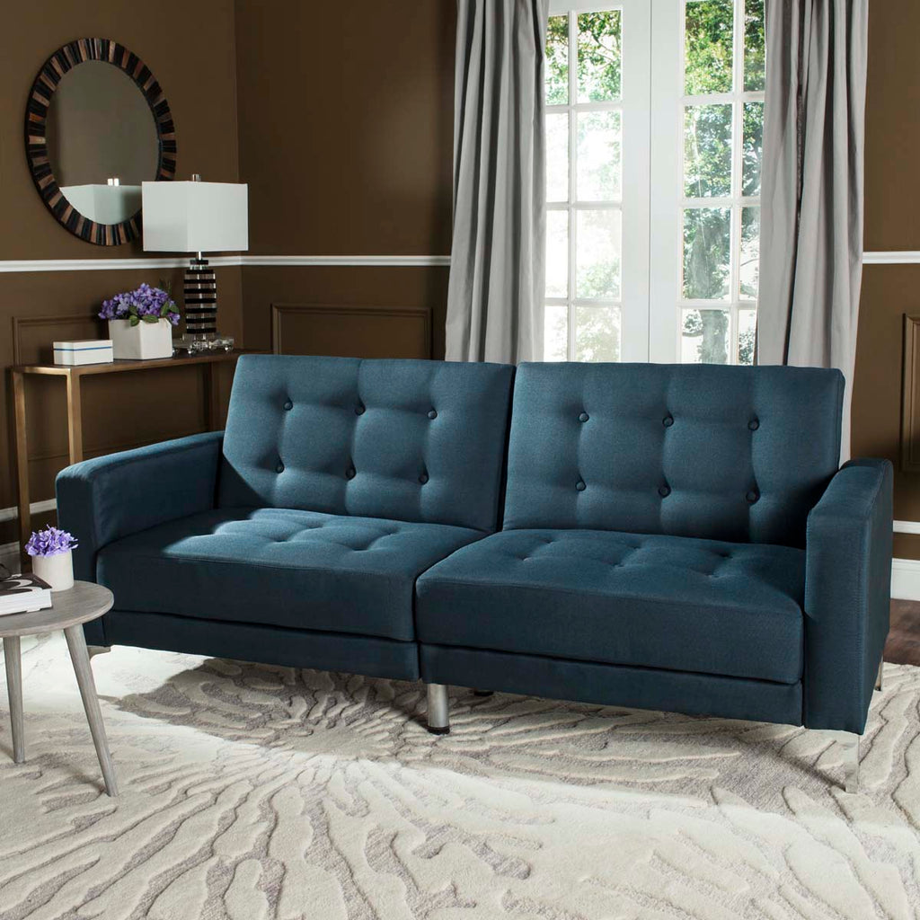 Safavieh Soho Tufted Foldable Sofa Bed - Navy