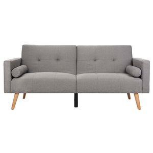 Safavieh Murray Foldable Futon Bed With Pillow - Dark Grey / Natural