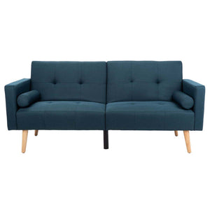 Safavieh Murray Foldable Futon Bed With Pillow - Navy / Natural