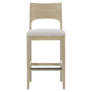 Solaria Wood Back Bar Stool In Fabric B581 | Bernhardt - 310588