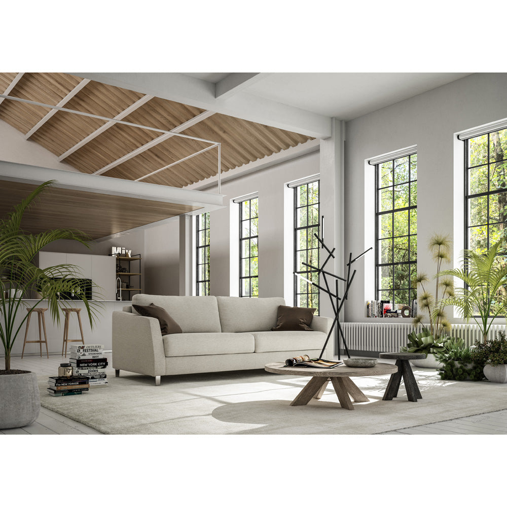 Monika King Sofa Sleeper  | Luonto Furniture - Fun 496 -234/9 Chrome