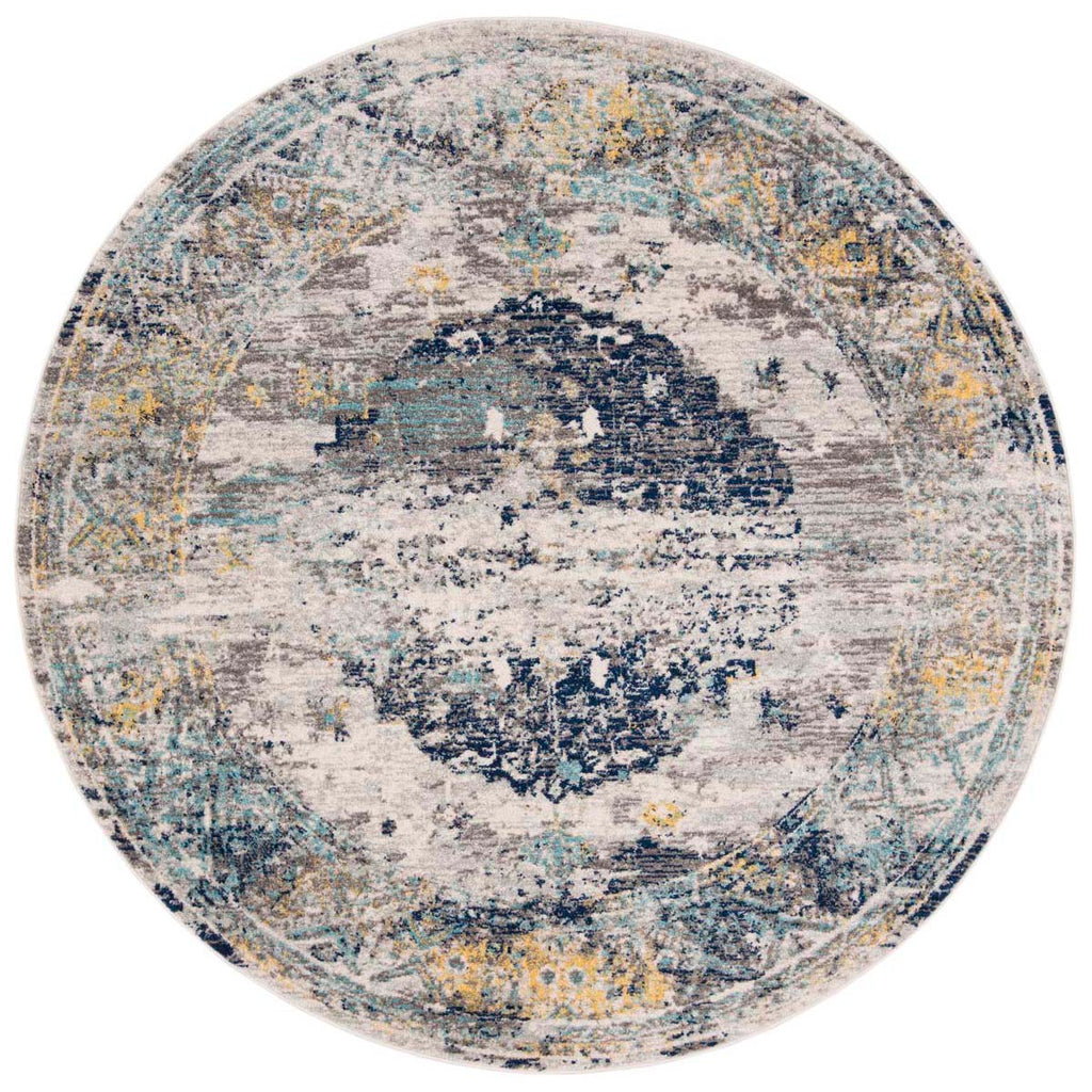 Safavieh Madison Rug Collection MAD158F - Light Grey / Blue