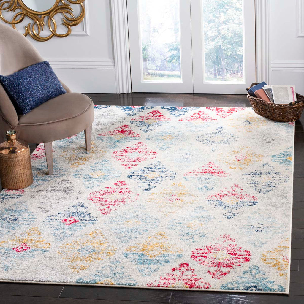 Safavieh Madison 300 Rug Collection MAD304M - Ivory / Blue