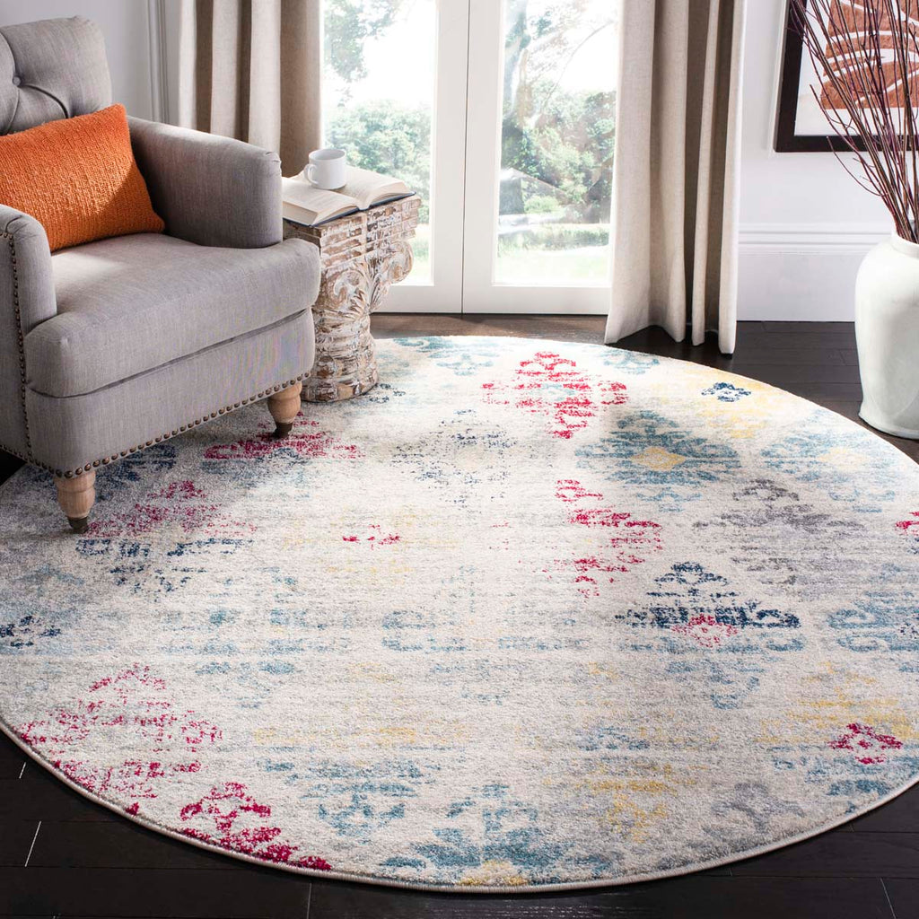 Safavieh Madison 300 Rug Collection MAD304M - Ivory / Blue