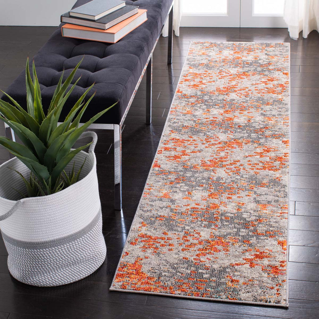 Safavieh Madison 400 Rug Collection MAD425H - Grey / Orange