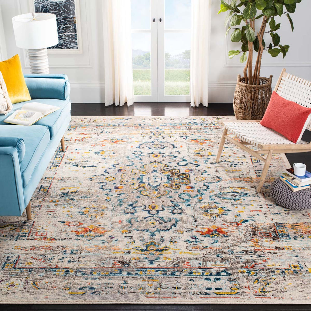 Safavieh Madison 400 Rug Collection MAD474B - Cream / Blue