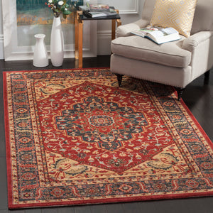 Safavieh Mahal Rug Collection MAH621C - Navy / Red