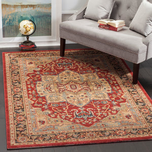 Safavieh Mahal Rug Collection MAH625B - Natural / Navy