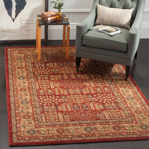 Safavieh Mahal Rug Collection MAH697A - Red / Natural