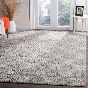Safavieh Manhattan Rug Collection MAN811A - Grey / Ivory