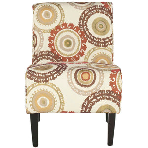 Safavieh Marka Armless Club Chair - Marka Armless Club Chair / Multi / Espresso