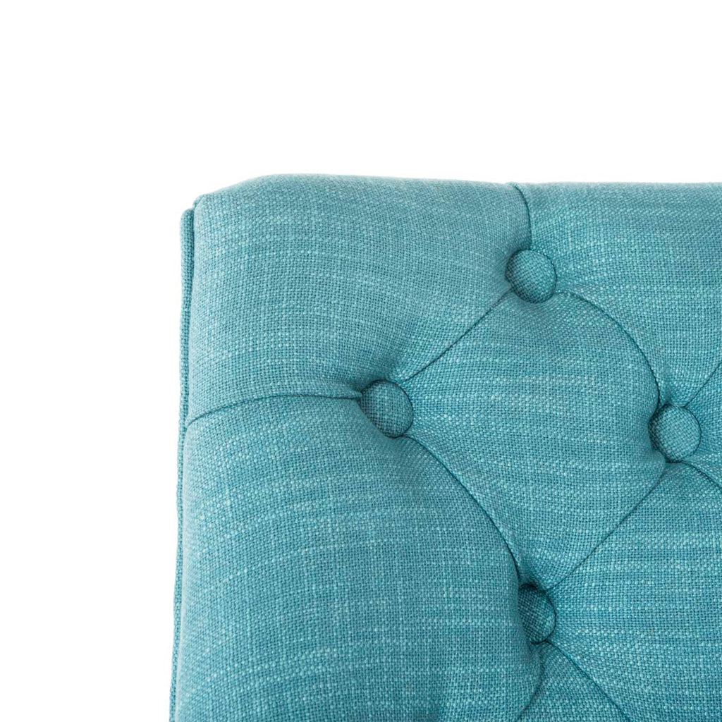 Safavieh Soho Tufted Linen Swivel Desk Chair - Light Blue