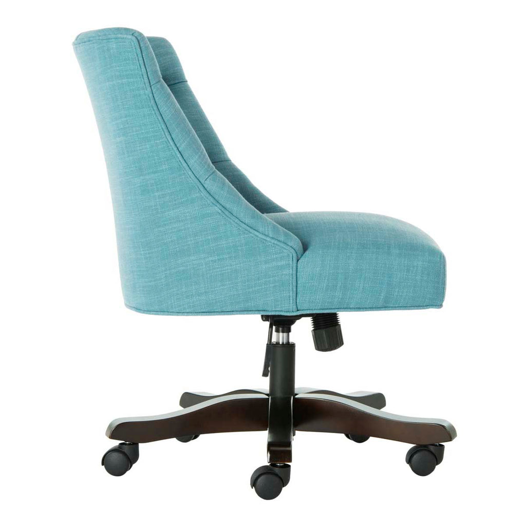 Safavieh Soho Tufted Linen Swivel Desk Chair - Light Blue