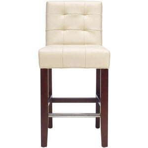 Safavieh Thompson 23.9 Leather Counter Stool - Creme