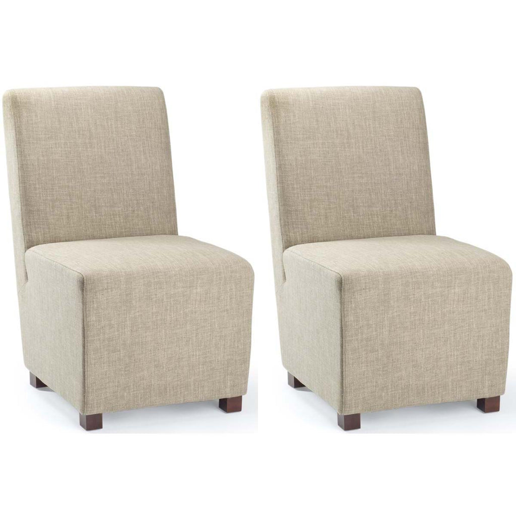 Safavieh Bleeker 19''H Linen Chair (Set Of 2) -Acorn
