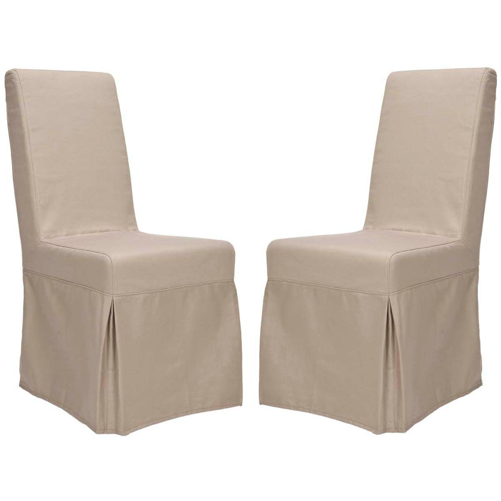 Safavieh Adrianna 19''H Linen Slipcover Chair (Set Of 2)-Ecru