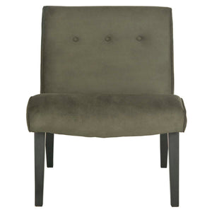 Safavieh Mandell Chair W/ Buttons - Forest Green