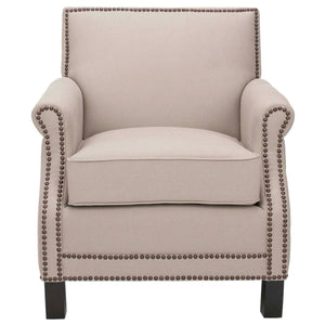 Safavieh Easton Club Chair - Brass Nail Heads - Taupe