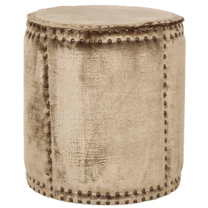 Safavieh Paula Ottoman - Brass Nail Heads - Antique Sage