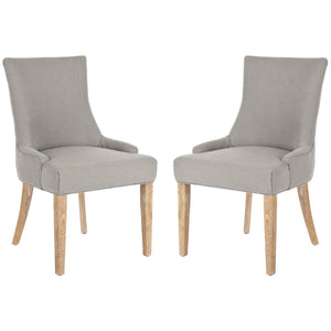 Safavieh Lester 19''H Chevron Dining Chair-Granite (Set of 2)