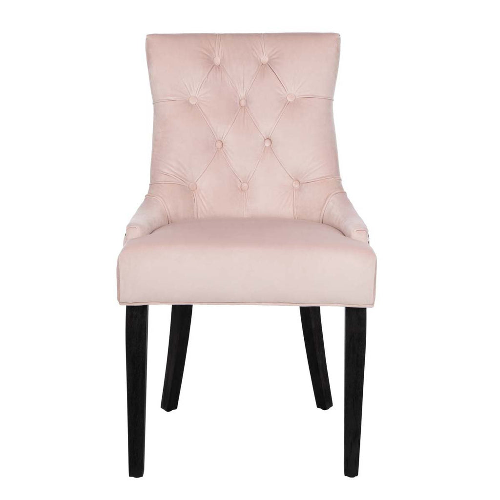 Safavieh Harlow 19''H  Tufted Ring Chair (Set Of 2)   Silver Nail Heads -Blush