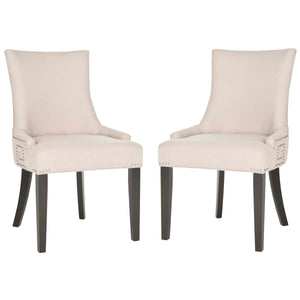 Safavieh Gretchen 20''H  Side Chair (Set Of 2)   Silver Nail Heads-Taupe