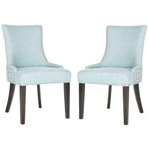Safavieh Gretchen 20''H Side Chair (Set Of 2)   Silver Nail Heads-Light Blue