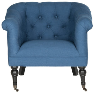 Safavieh Nicolas Tufted Club Chair-Steel Blue