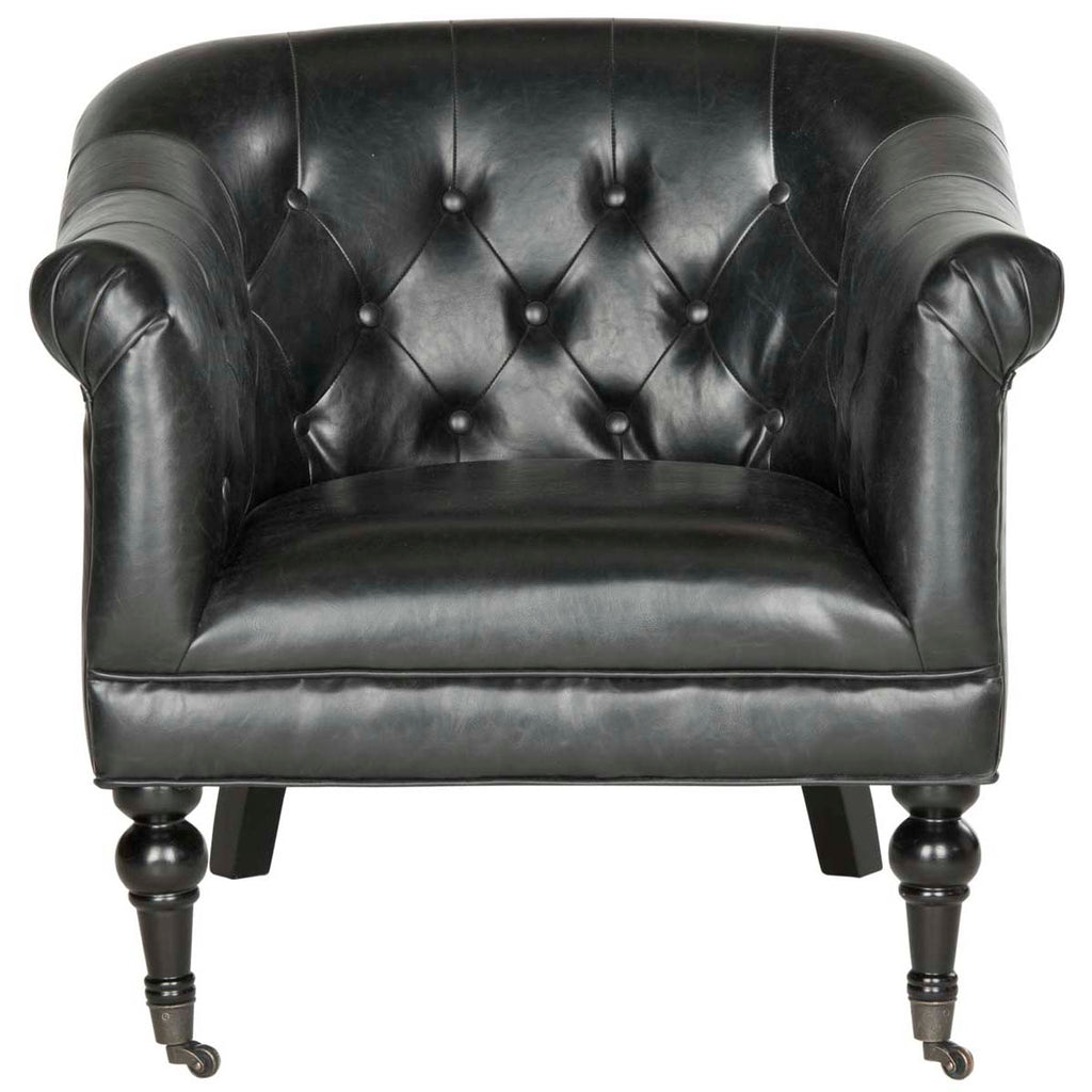 Safavieh Nicolas Tufted Club Chair - Antique Black