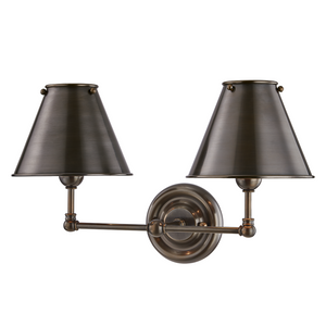 Hudson Valley Lighting 2 Light Wall Sconce - Distressed Bronze