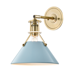 Hudson Valley Lighting 1 Light Wall Sconce - Aged Brass/Blue Bird