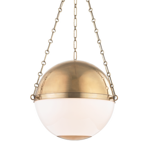 Hudson Valley Lighting 3 Light Large Pendant - Aged Brass