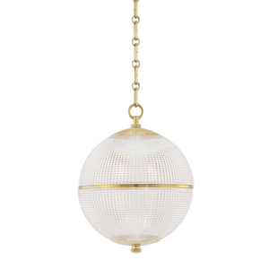 Hudson Valley Lighting 1 Light Small Pendant - Aged Brass