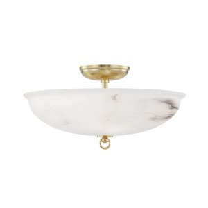 Hudson Valley Lighting 3 Light Semi Flush - Aged Brass