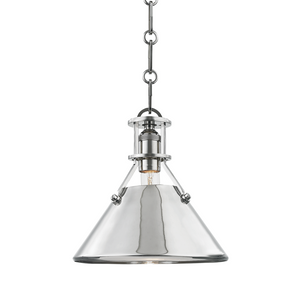 Hudson Valley Lighting 1 Light Small Pendant - Polished Nickel