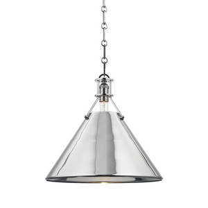 Hudson Valley Lighting 1 Light Large Pendant - Polished Nickel
