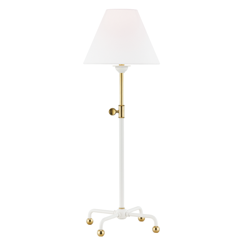 Hudson Valley Lighting 1 Light Table Lamp - Aged Brass/Soft Off White